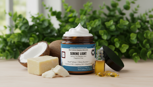 #beeftallow, #skincare, #organic, #sheabutter, #coconut-oil, #jojoba-oil, #vitamine